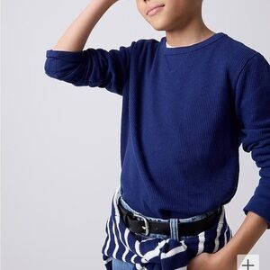 J Crew Kids' new long-sleeve waffle T-shirt BV132